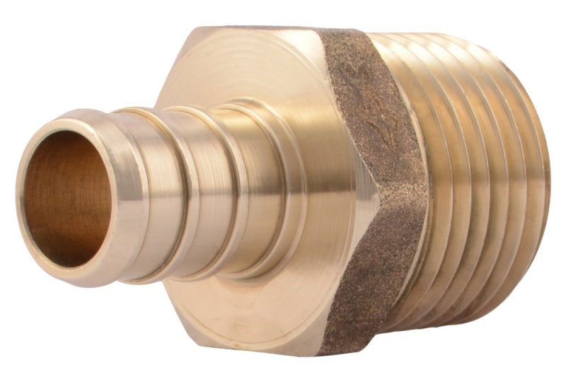 SharkBite UC120LFA10 Pipe Adapter, 1/2 in, MNPT, Brass, 80 to 160 psi Pressure