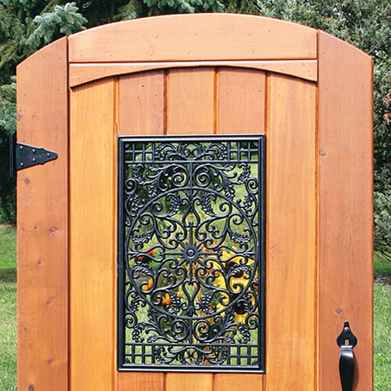 Nuvo Iron ACW61 Series Gate Fence Insert, 15 x 24 in Dimensions, Rectangular, Aluminum, Black