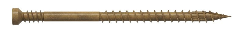 Simpson Strong-Tie FT07212R100 Screw, #7 Thread, 2-1/2 in L, Serrated Thread, Trim Head, 6-Lobe Drive, Saw Tooth Point