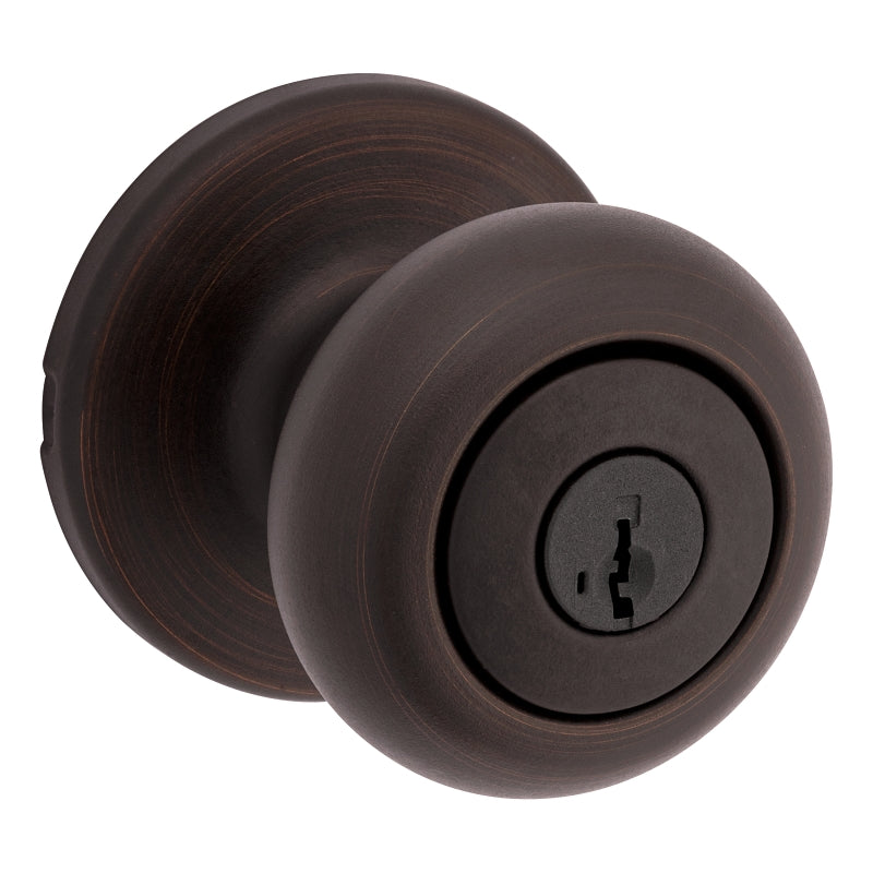 Kwikset 94002-956 Entry Door Lockset, Knob Handle, Venetian Bronze, Zinc, KW1, SC1 Keyway, Residential, 3 Grade