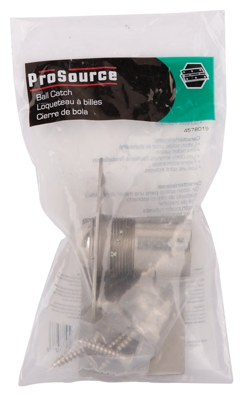 ProSource Ball Catch, Brass, Satin Nickel