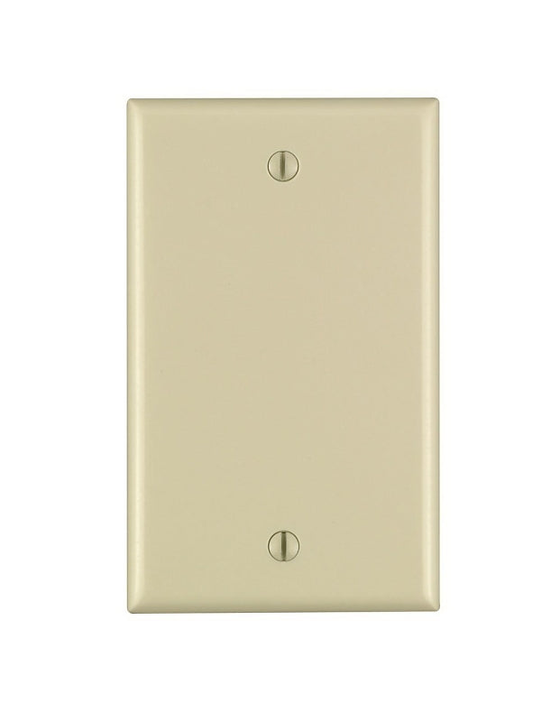 Leviton 001-80714-00I Wallplate, 4-1/2 in L, 2-3/4 in W, 0.22 in Thick, 1 -Gang, Thermoplastic Nylon, Ivory