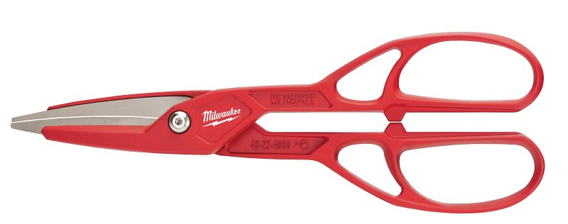 Milwaukee 48-22-4006 Tinner Snips, 13 in OAL, 3-1/2 in L Cut, Left, Right, Straight Cut, Steel Blade, Contoured Handle