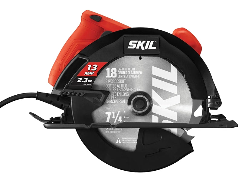 SKIL 5080-01 Circular Saw, 13 A, 7-1/4 in Dia Blade, 5/8 in Arbor, 51 deg Bevel