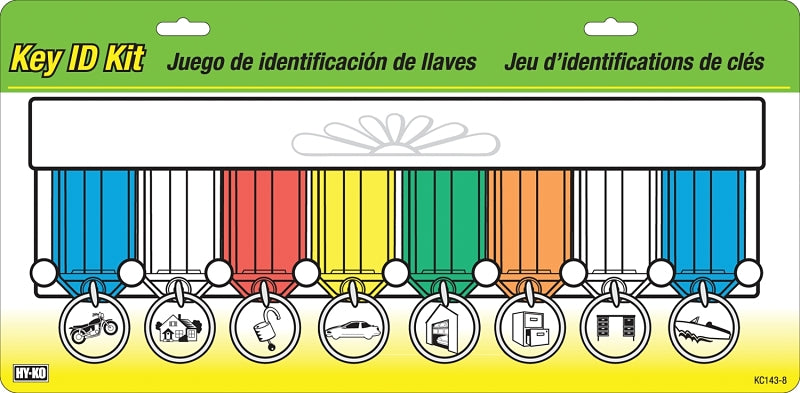 Hy-Ko KC143-8 Key Identification Tag Kit, Plastic