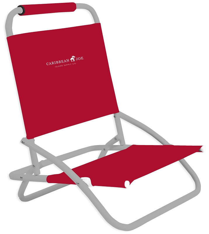 Caribbean Joe CJ-7710 Beach Chair, 20.47 in W, 18.11 in D, 24 in H, Steel Frame, Polyester Seat