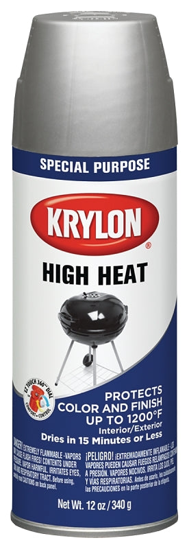 Krylon K01407777 Metallic Spray Paint, Metallic, Aluminum, 12 oz, Can