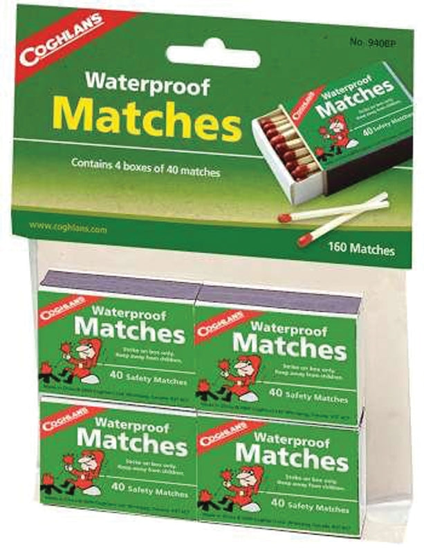 Coghlan's 940BP Waterproof Matches, 40-Stick, Wood Stick