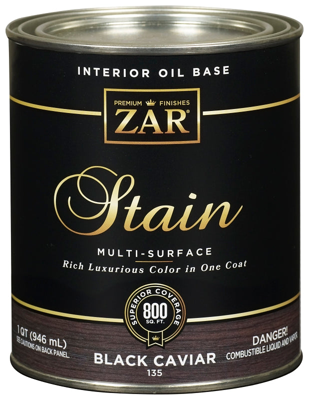 ZAR 13512 Wood Stain, Dark Brown, Liquid, 1 qt, Can