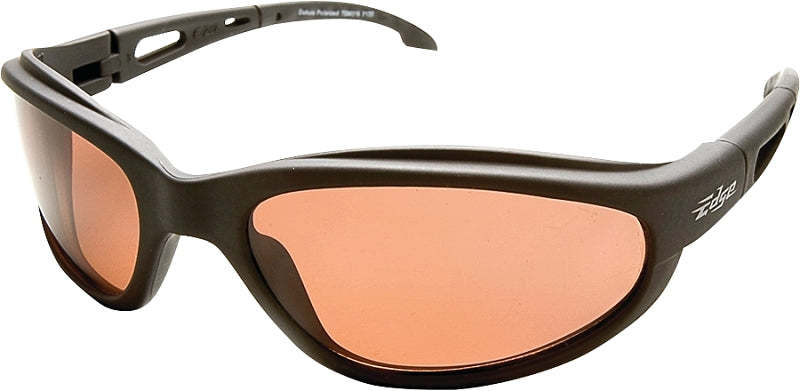 Edge TSM215 Polarized Safety Glasses, Unisex, Polycarbonate Lens, Full Frame, Nylon Frame, Black Frame