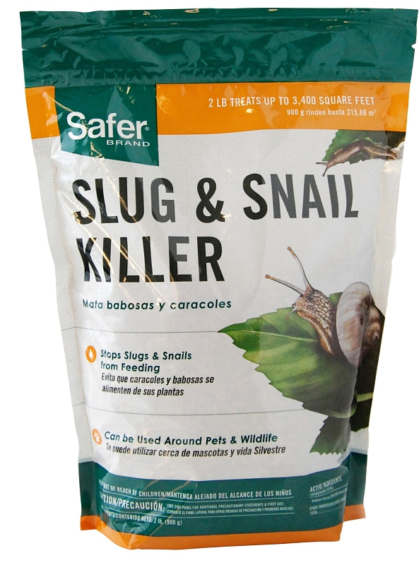 Safer SB125 Slug and Snail Killer, Granular, Light Red, 2 lb Bag