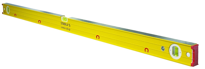 Stabila 38648 Box Beam Level, 48 in L, 3-Vial, Magnetic, Aluminum, Yellow