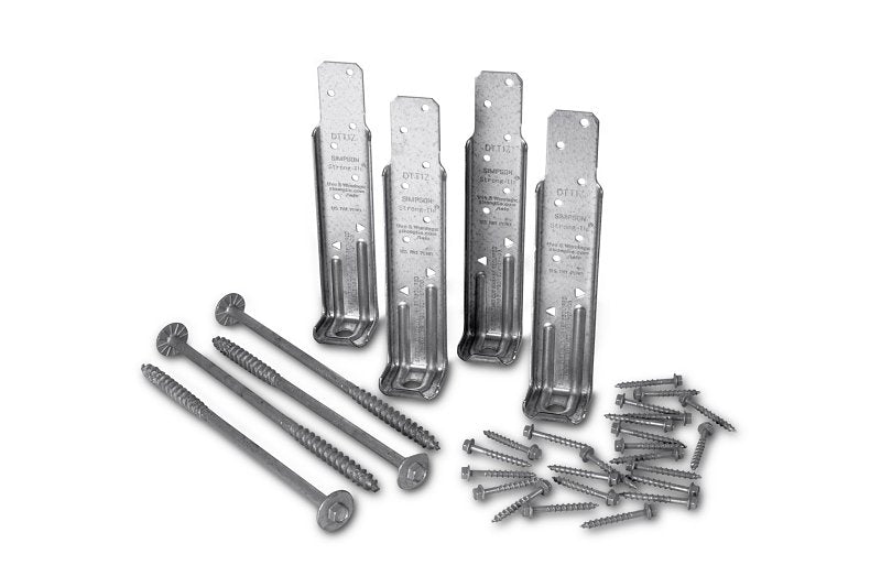 Simpson Strong-Tie DTT DTT1Z-KT Deck Tension Tie Kit, 7-1/8 in L, 1-1/2 in W, Steel, ZMAX