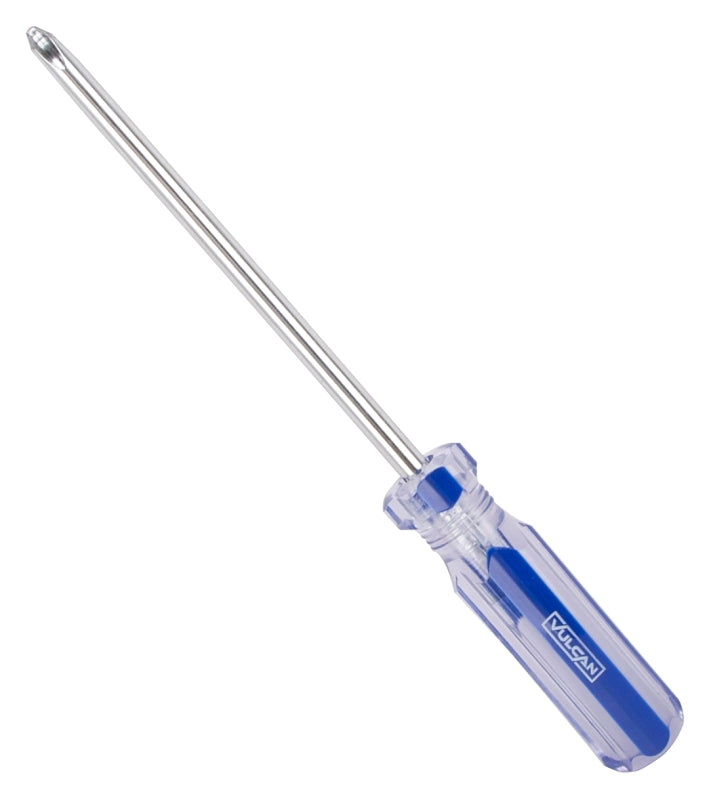 Vulcan Screwdriver, #3 Drive, Phillips Drive, 9-3/4 in OAL, 6 in L Shank, Plastic Handle