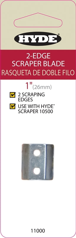 Hyde 11000 Scraper Blade, 2-Edge Blade, 1 in W Blade, HCS Blade