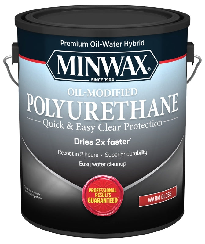 Minwax 710310000 Polyurethane, Gloss, Liquid, Clear, 1 gal, Can