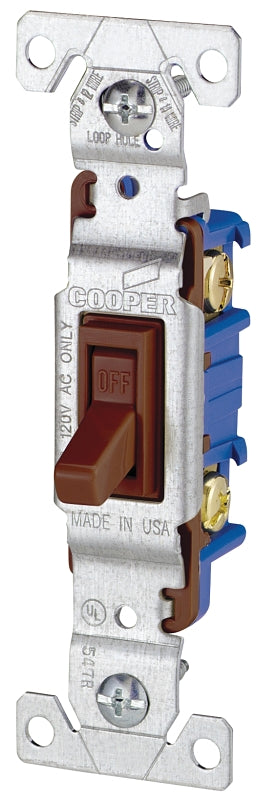 SWITCH TGL QT 1P N/GRD BRN EA