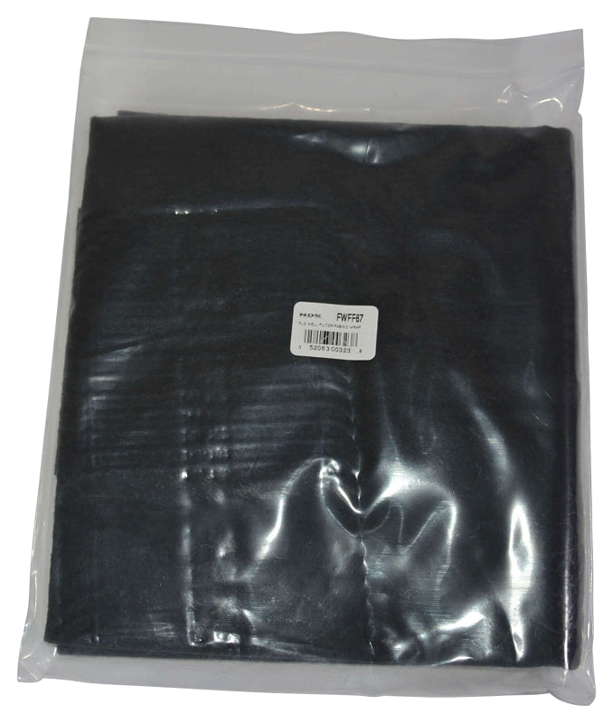 NDS Flo-Well FWFF67 Non-Woven Filter Wrap, Fabric, Black, For: FWAS24 Flo-Well Storm Water Leaching System