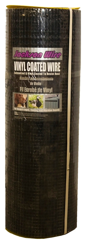 Jackson Wire 11 03 38 24 Hardware Cloth, 100 ft L, 36 in W, 19 Gauge, 1/2 x 1/2 in Mesh, Galvanized, Black