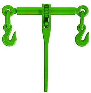 BARON RLB51638 Ratchet Load Binder, 5400 lb Working Load, 5/16 to 3/8 in Chain/Rope, Orange