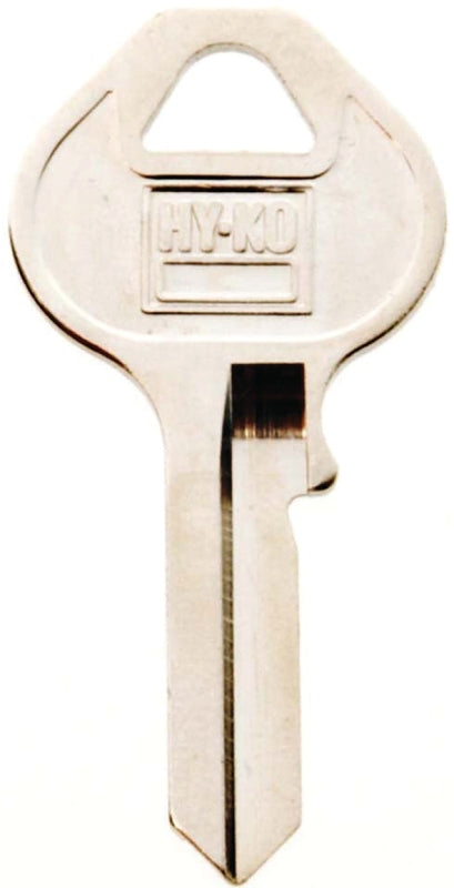 Hy-Ko 11010M10 Key Blank, Brass, Nickel, For: Master Locks and Padlocks