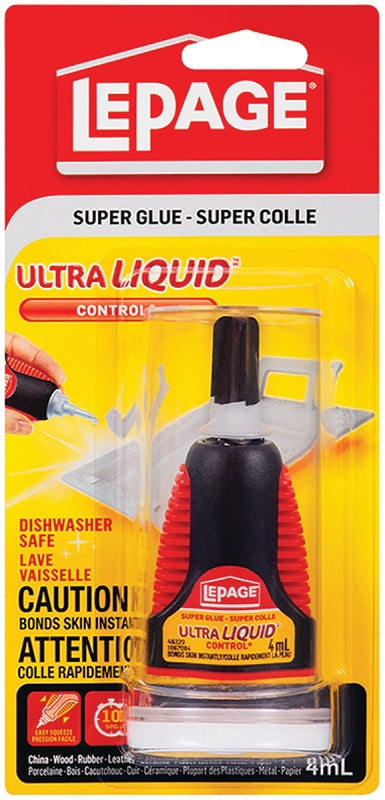 LePage 1864466 Super Glue, Liquid, Clear, 4 mL Carded Bottle