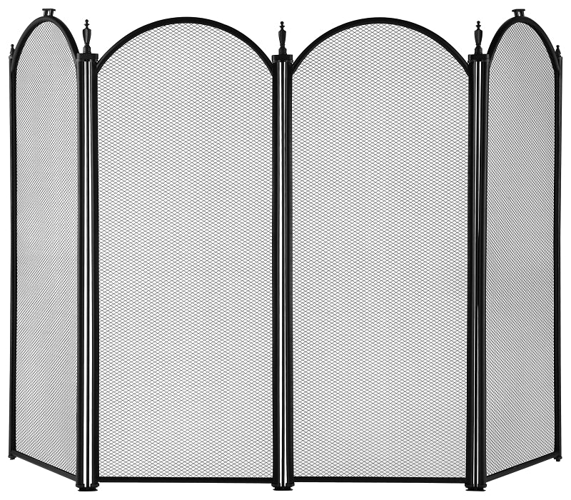 Simple Spaces S41010BK-C3L Fireplace Screen, Black