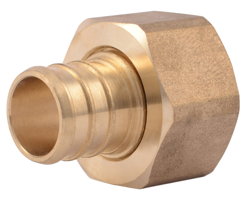 SharkBite UC530LFA Hose to Pipe Adapter, 3/4 in, PEX Barb x FNPT, DZR Brass, 200 psi Pressure