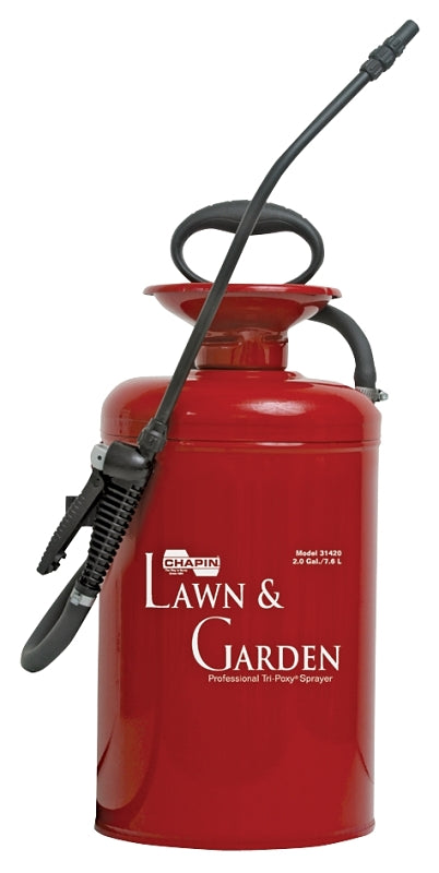 CHAPIN Lawn & Garden Series 31420 Compression Sprayer, 2 gal Tank, Steel Tank, 42 in L Hose