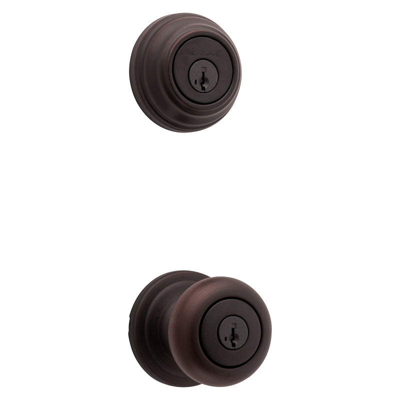 Kwikset Signature Series 99910-035 Combination Lockset, Knob Handle, Juno Design, Venetian Bronze, 2 Grade