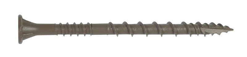 Simpson Strong-Tie Deck-Drive DSVT DSVT212R1LB Deck Screw, #10 Thread, 2-1/2 in L, Variable Thread, Ribbed Flat Head