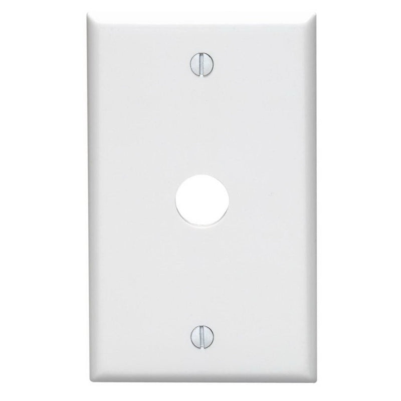 Leviton 001-88017-000 Wallplate, 4-1/2 in L, 2-3/4 in W, 1 -Gang, Thermoset, White, Smooth