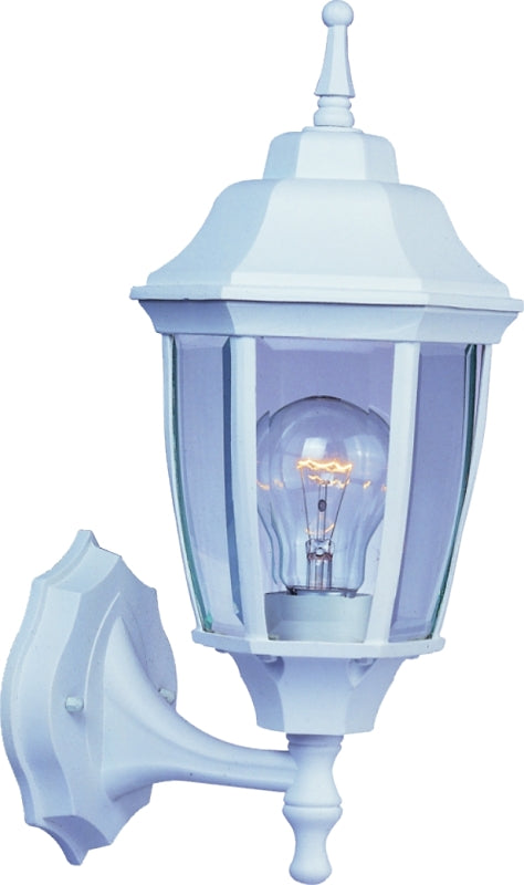 Boston Harbor BRT-BPP1611-WH3L Outdoor Wall Lantern, 120 V, 60 W, A19 or CFL Lamp, Aluminum Fixture, White