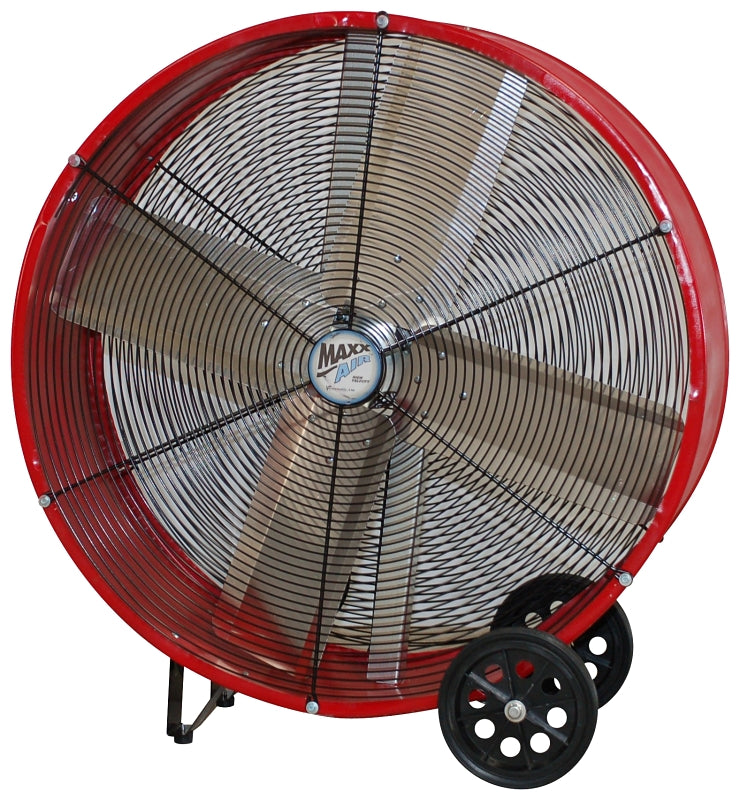 MaxxAir BF36DD Direct Drive Drum Fan, 6.56 A, 120 V, 2-Speed, 460 to 710 rpm Speed, 6300 to 9000 cfm Air, Steel