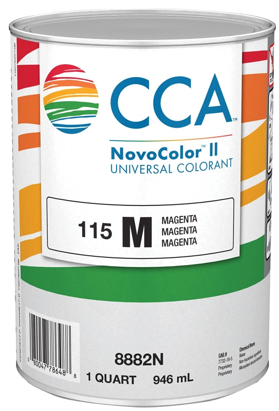 CCA NovoColor II Series 076.008882N.005 Universal Colorant, Magenta, Liquid, 1 qt