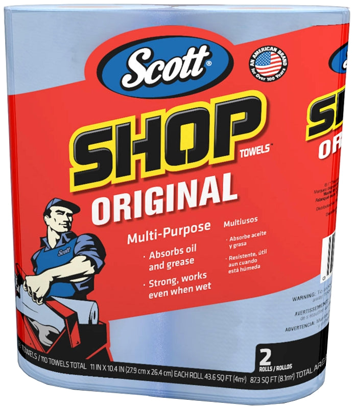 Scott 75040 Shop Towel, Paper, Blue