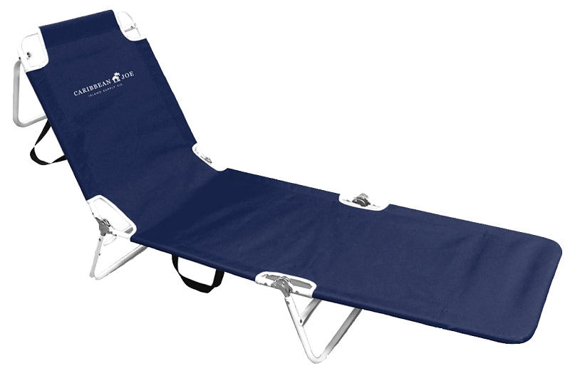 Caribbean Joe CJ-7760 Beach Lounge Chair, 22 in W, 71.65 in D, 10-1/4 in H, Polyester Seat