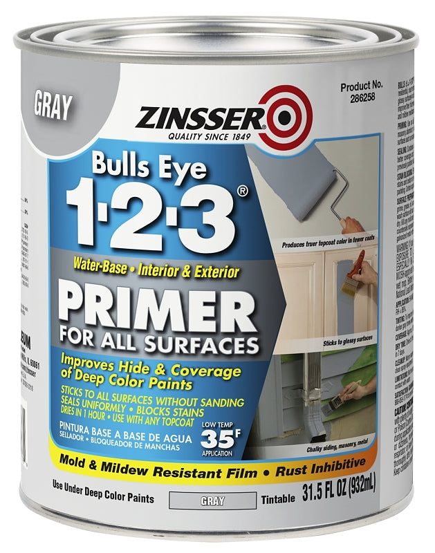 Zinsser 286258 Primer, Gray, 1 qt