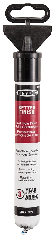 Hyde 09914 Filler Joint Compound, White, 3 oz, Tube