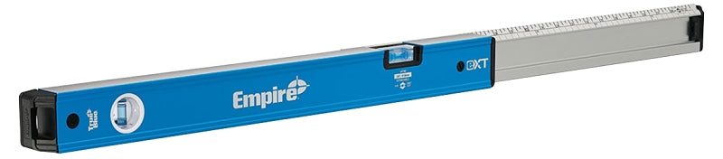 Empire Level True Blue eXT Series EXT40 Extendable Box Level, 24 in L, 2-Vial, Aluminum, Blue