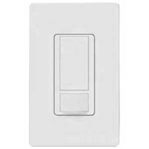 Lutron Maestro MS-VPS5MH-WH Sensor Switch, 5 A, 120 V, 1 -Pole, Motion Sensor, 180 deg Sensing, 30 ft Sensing