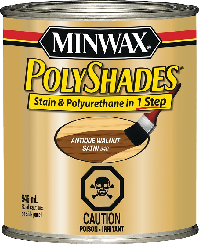 Minwax 33403 Polyshades, Satin, Liquid, Antique Walnut, 946 mL