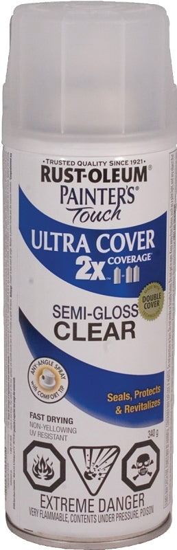 Rust-Oleum 262396 Spray Paint, Semi-Gloss, Clear, 340 g, Can