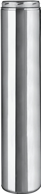 Selkirk 208148 Chimney Pipe, 10 in OD, 48 in L, Stainless Steel