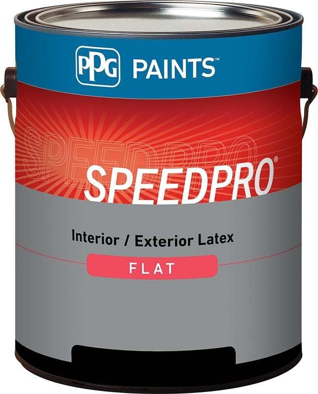 PPG SPEEDPRO 14-650/01 Interior Paint, Flat Sheen, White, 1 gal, 400 to 500 sq-ft/gal Coverage Area