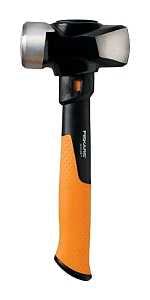 Fiskars IsoCore Series 750910-1001 Hammer, 3 lb Head, Sledge, Steel Head