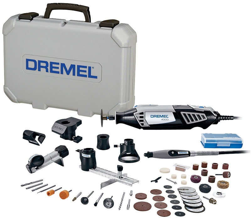 Dremel 4000-6/50 Rotary Tool Kit, 1.6 A, 1/8 in Chuck, Keyed Chuck, 5000 to 35,000 rpm Speed