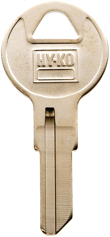 Hy-Ko 11010IL9 Key Blank, Brass, Nickel, For: Illinois Cabinet, House Locks and Padlocks