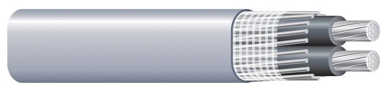 Southwire 4/0-4/0-4/0X250 Service Entrance Cable, 3 -Conductor, Aluminum Conductor, PVC Insulation, Gray Sheath