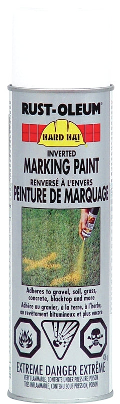 Rust-Oleum N2392838 Inverted Marking Spray Paint, Matte, White, 426 g, Can